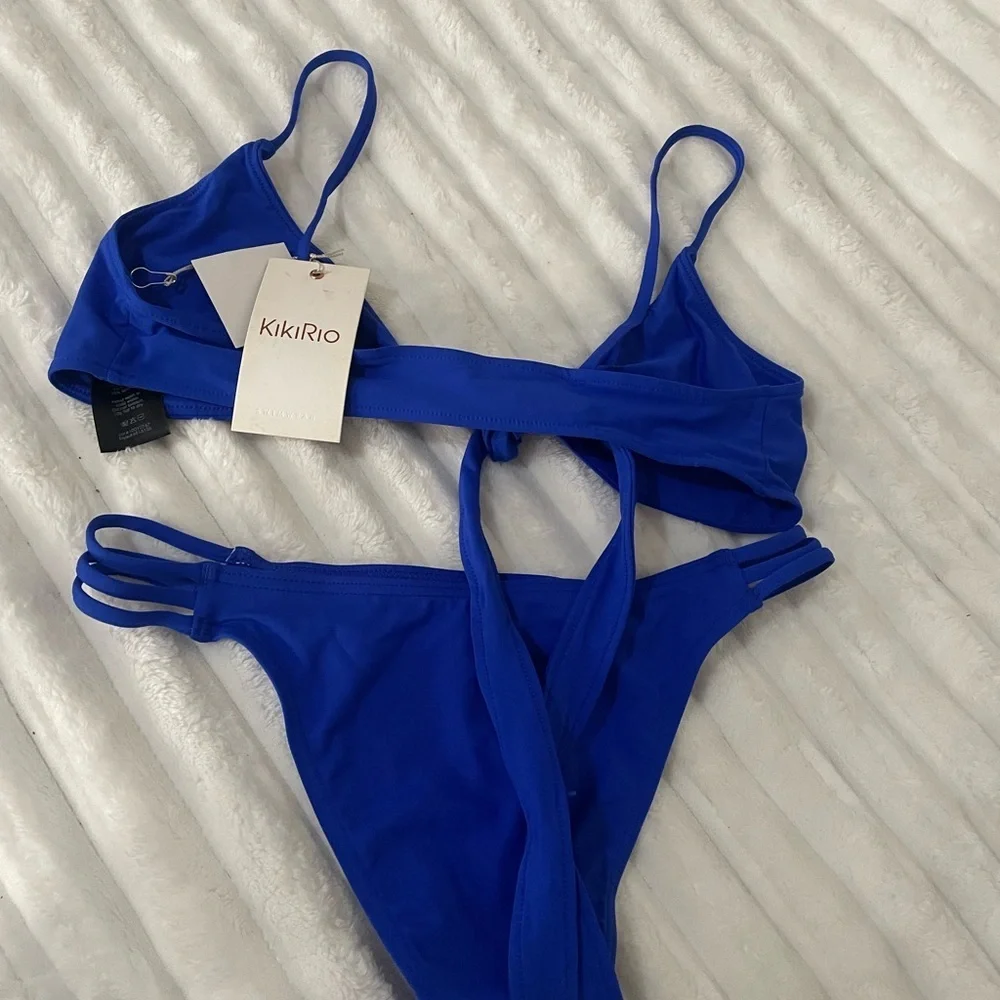 kikiRio Vibrant Blue Cutout Swimsuit